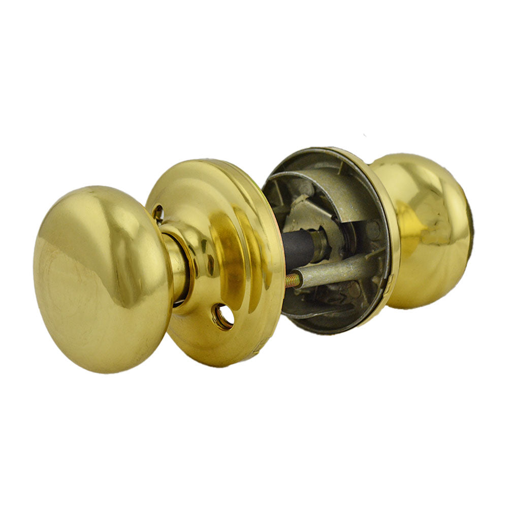 Kwikset 750H-3S Hancock Knob Storeroom Vestibule Door Lock SmartKey with 6AL Latch and RCS Strike Bright Brass Finish