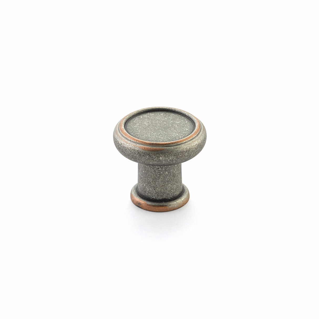 Schaub 78-DP-C Steamworks 1-1/4" Cabinet Knob Distressed Pewter and Copper Finish