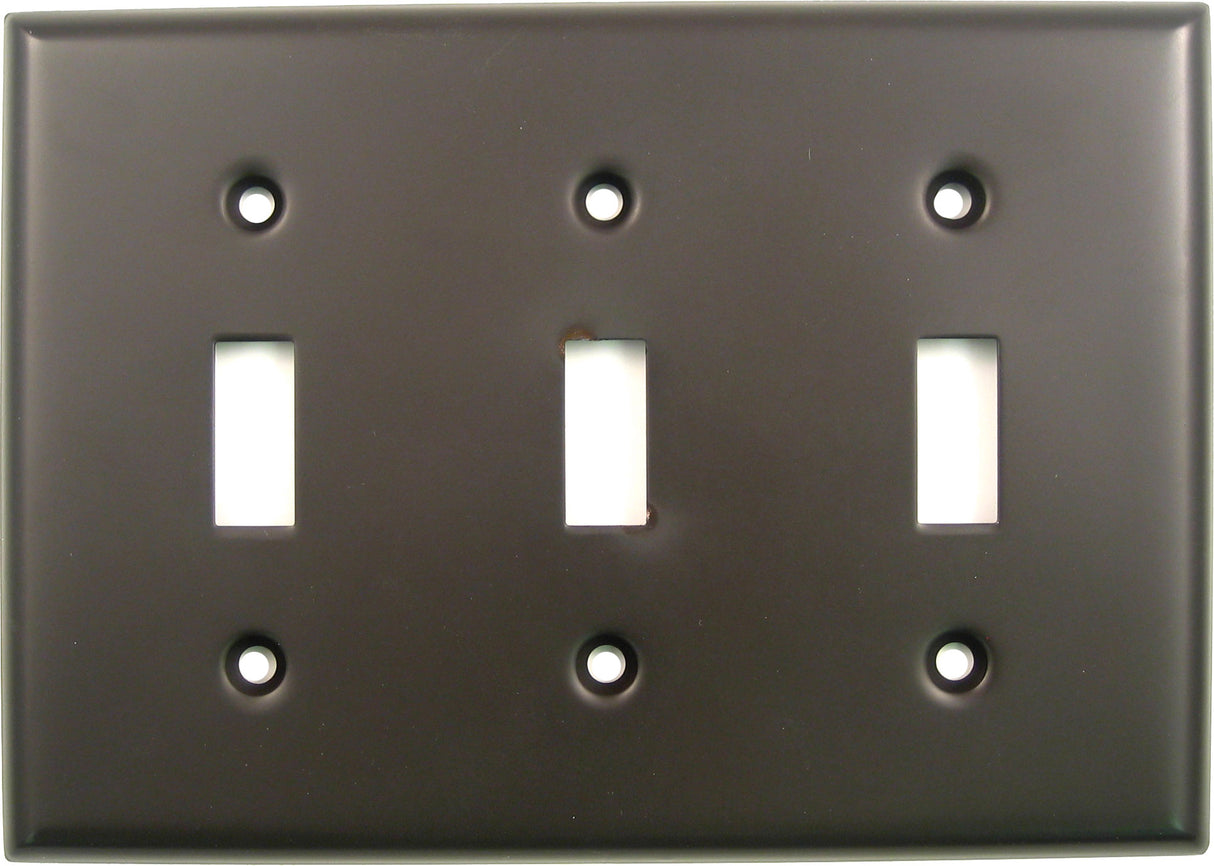 Rusticware 789ORB Triple Toggle Switch Plate Oil Rubbed Bronze Finish