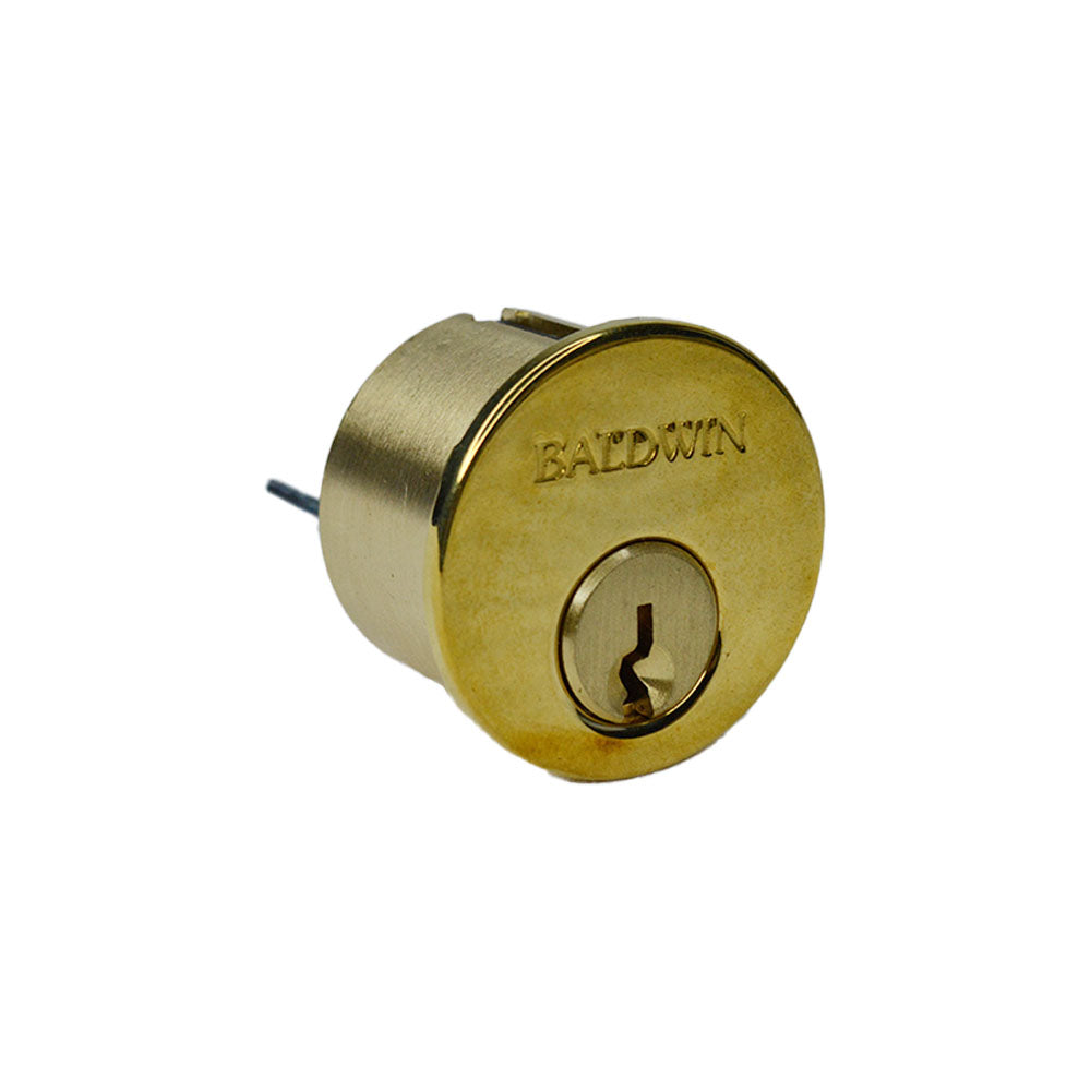 Baldwin 8031031KD12 Cylinder for Non Egress Handlesets and Deadbolts Unlacquered Brass Finish
