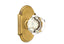 Emtek 8108OTUS7 Old Town Glass Knob 2-3/8" Backset Passage with # 8 Rose for 1-1/4" to 2" Door French Antique Brass Finish