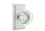 Emtek 8121OTUS26 Old Town Glass Knob 2-3/8" Backset Passage with Rectangular Rose for 1-1/4" to 2" Door Polished Chrome Finish
