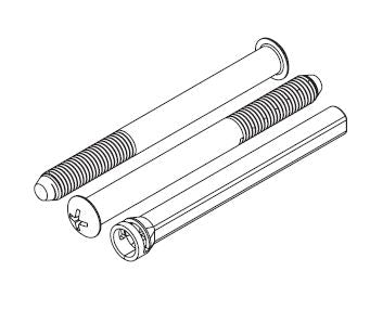 Kwikset 81691-006 Thick Door Screw Pack for Single Cylinder Deadbolts Bright Brass Finish