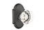 Emtek 8208OTUS19 Old Town Glass Knob 2-3/8" Backset Privacy with # 8 Rose for 1-1/4" to 2" Door Flat Black Finish
