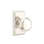 Emtek 8221PUS14 Providence Knob 2-3/8" Backset Privacy with Rectangular Rose for 1-1/4" to 2" Door Polished Nickel Lifetime Finish