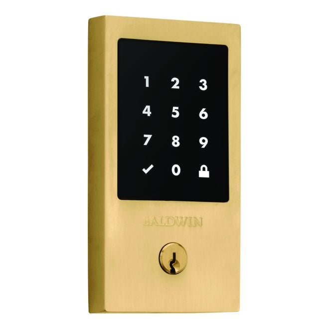 Baldwin 8225033 Stand Alone Minneapolis Touchscreen Deadbolt with Schlage C Keyway Vintage Brass Finish