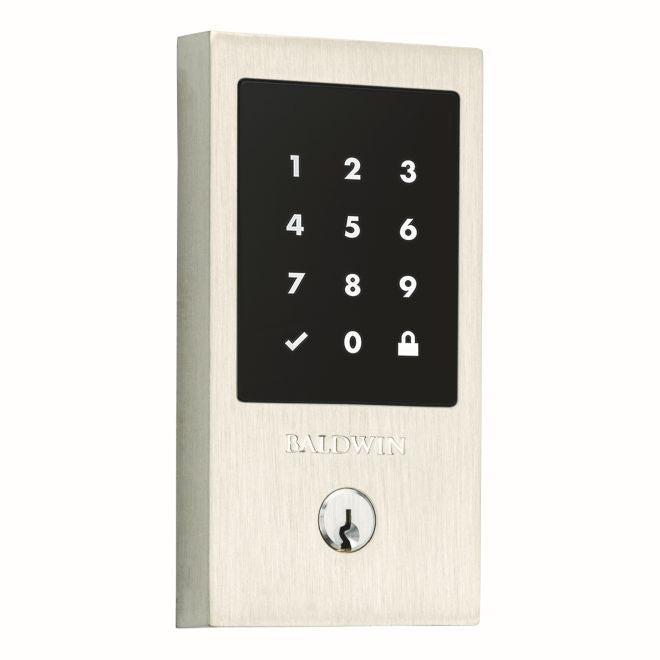 Baldwin 8225056 Stand Alone Minneapolis Touchscreen Deadbolt with Schlage C Keyway Lifetime Satin Nickel Finish