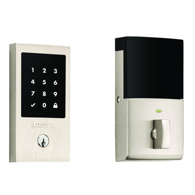 Baldwin 8225056ZW Z-Wave Minneapolis Touchscreen Deadbolt with Schlage C Keyway Lifetime Satin Nickel Finish