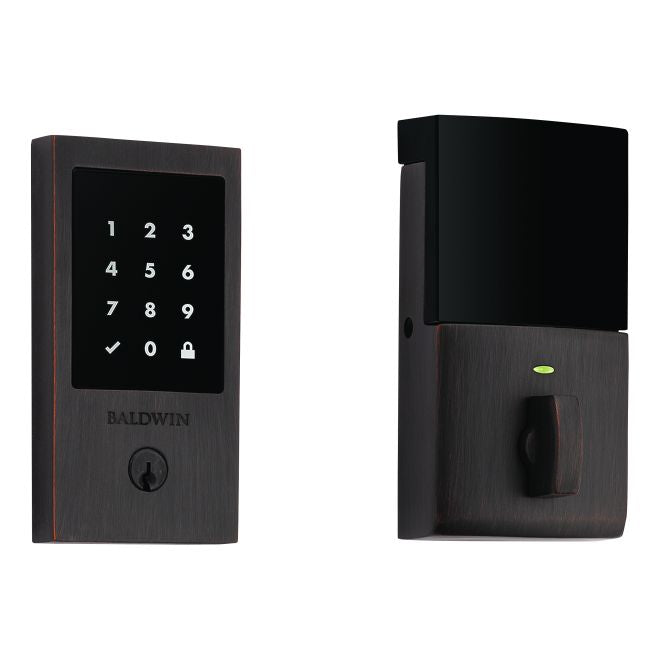 Baldwin 8225112ZW Z-Wave Minneapolis Touchscreen Deadbolt with Schlage C Keyway Venetian Bronze Finish