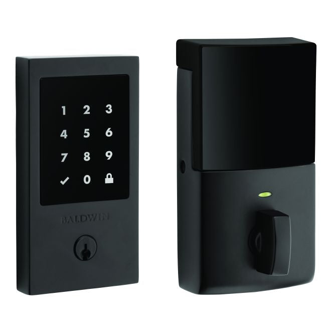 Baldwin 8225190ZW Z-Wave Minneapolis Touchscreen Deadbolt with Schlage C Keyway Satin Black Finish