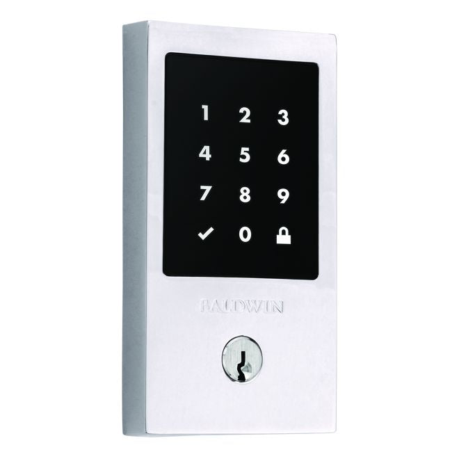 Baldwin 8225260 Stand Alone Minneapolis Touchscreen Deadbolt with Schlage C Keyway Bright Chrome Finish