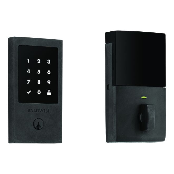 Baldwin 8225402ZW Z-Wave Minneapolis Touchscreen Deadbolt with Schlage C Keyway Distressed Oil Rubbed Bronze Finish