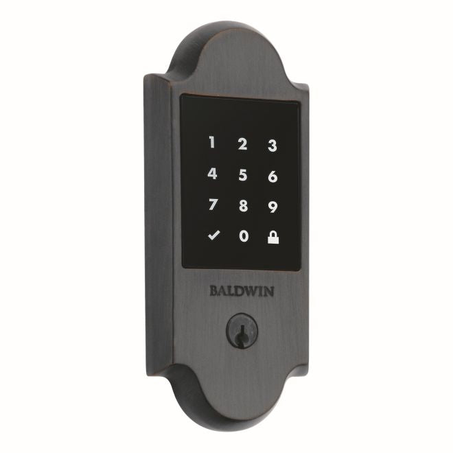 Baldwin 8235112 Stand Alone Boulder Touchscreen Deadbolt with Schlage C Keyway Venetian Bronze Finish