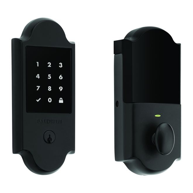 Baldwin 8235190ZW Z-Wave Boulder Touchscreen Deadbolt with Schlage C Keyway Satin Black Finish