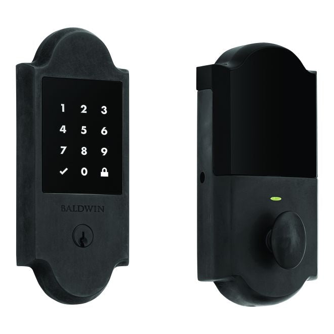 Baldwin 8235402ZW Z-Wave Boulder Touchscreen Deadbolt with Schlage C Keyway Distressed Oil Rubbed Bronze Finish