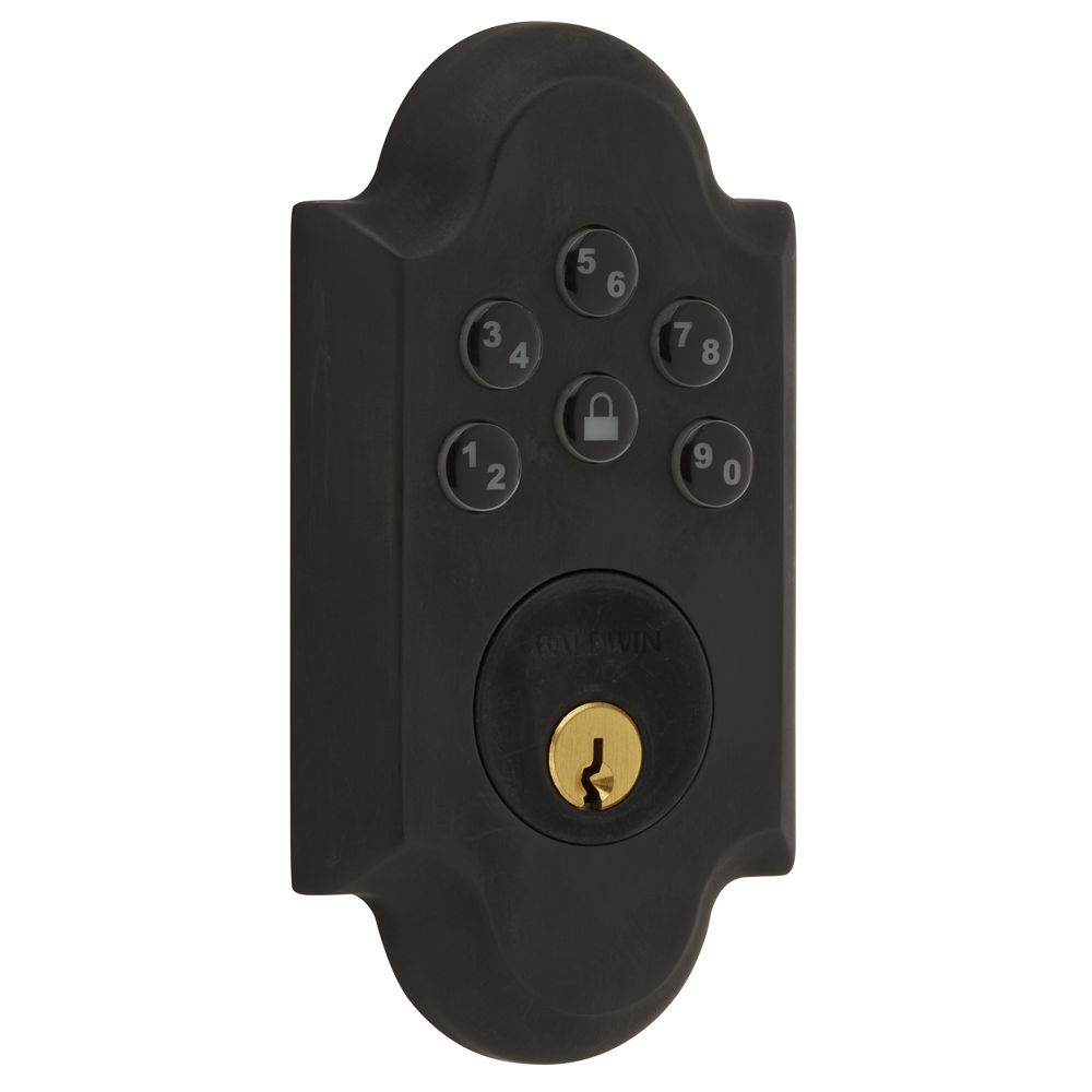 Baldwin 8252102AC1 Boulder Arched Keypad Entry Deadbolt - Batteries Not Included Oil Rubbed Bronze Finish