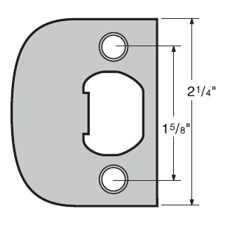 Kwikset 83030-005 UL Square Corner Full Lip Strike Satin Nickel Finish