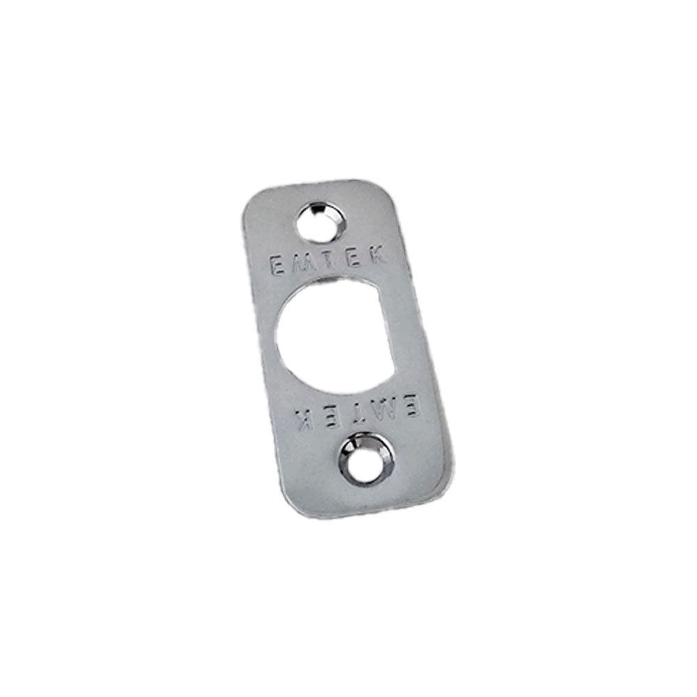 Emtek 83231US26 Radius Corner Faceplate and Screws for Passage or Privacy Latch Polished Chrome Finish
