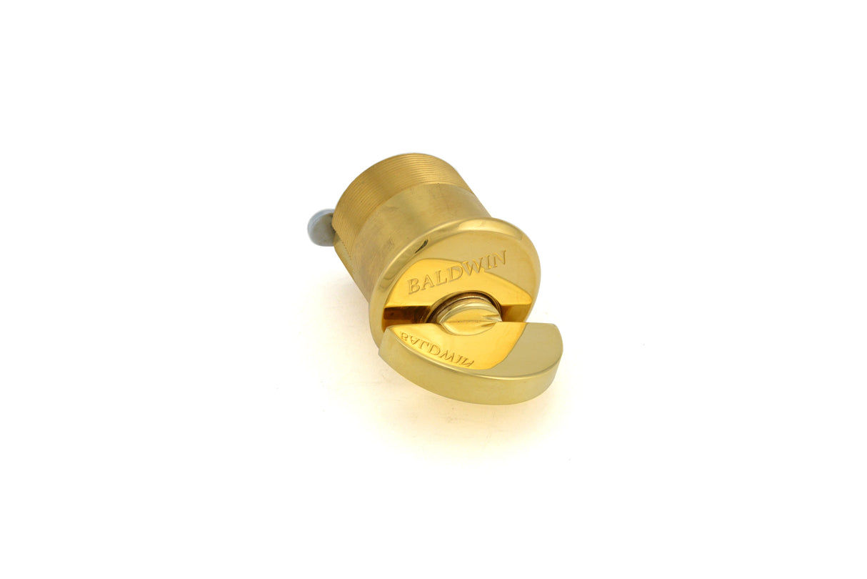 Baldwin 8443031 1-1/4" Turn Knob Cylinder Unlacquered Brass Finish