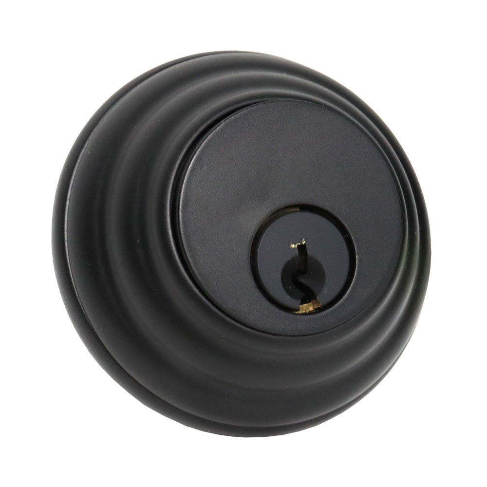 Emtek 8455US19 Low Profile Single Cylinder Deadbolt for 1-3/4" Door Flat Black Finish