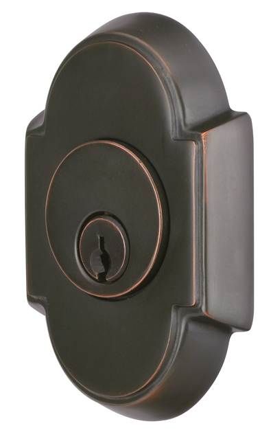 Emtek 8466US10B # 8 Single Cylinder Deadbolt for 1-3/4" Door Oil Rubbed Bronze Finish