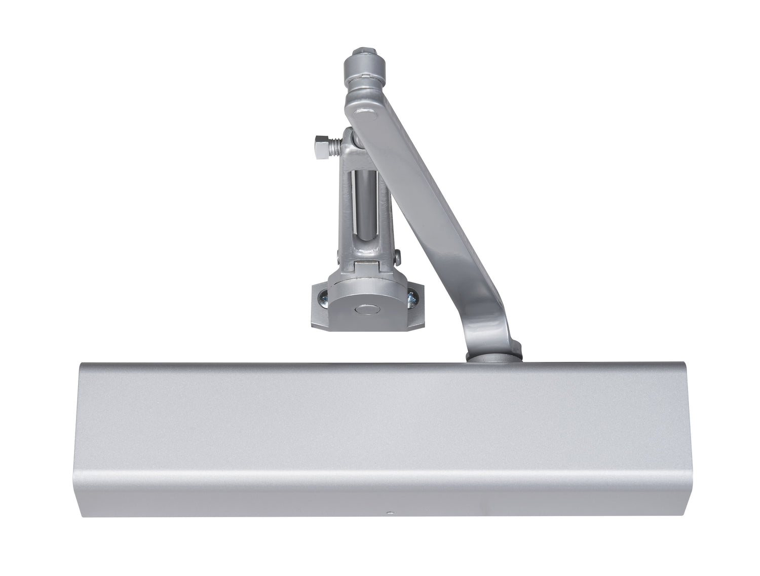 Norton 8501H689 Adjustable Hold Open Surface Mount Door Closer with Full Cover and Sex Nuts Aluminum Finish