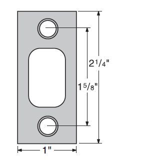 Kwikset 85072-019 1" x 2-1/4" Square Corner Deadbolt Strike Satin Nickel Finish