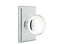 Emtek 8521PUS26 Providence Knob Dummy Pair with Rectangular Rose for 1-1/4" to 2" Door Polished Chrome Finish