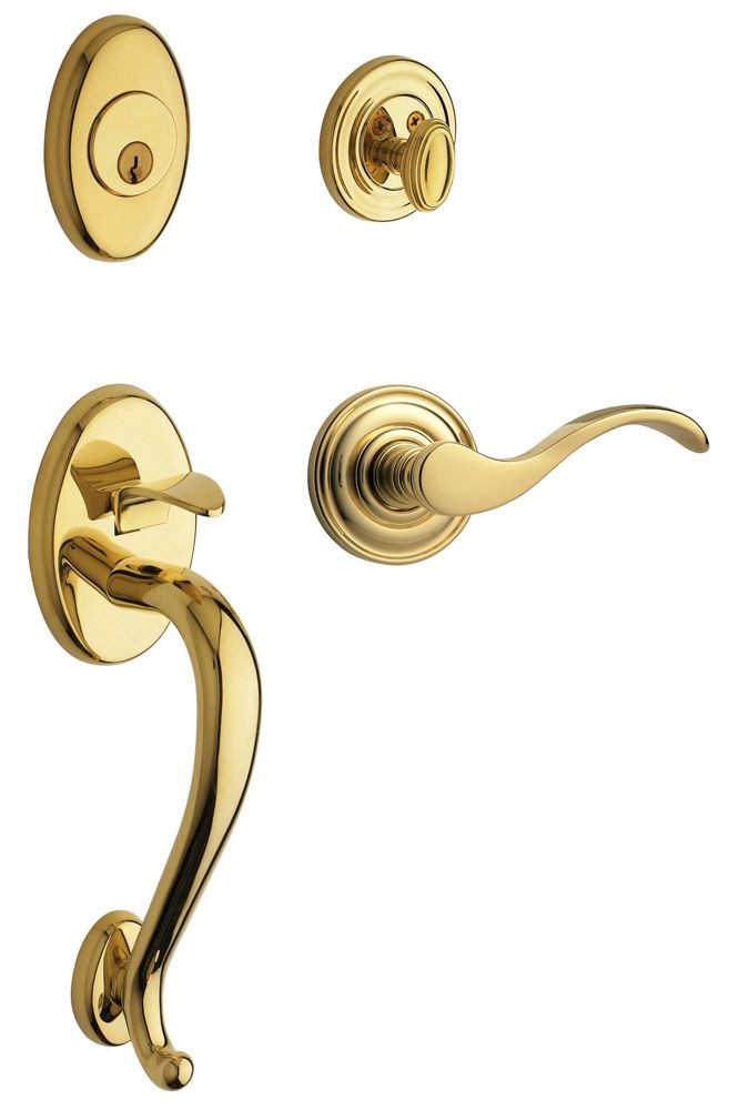 Baldwin 85315003RENT Logan Sectional Tubular Right Hand Single Cylinder Handleset Lifetime Brass Finish