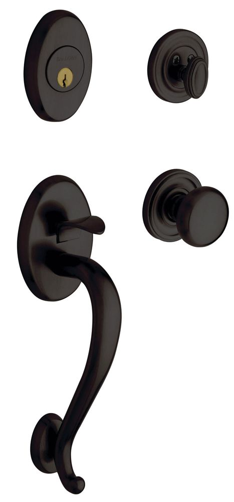 Baldwin 85315102ENTR Logan Sectional Tubular Single Cylinder Handleset Oil Rubbed Bronze Finish