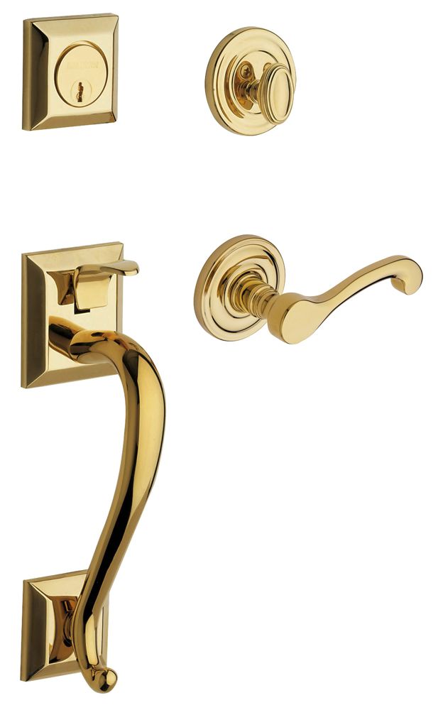 Baldwin 85320003RENT Madison Sectional Tubular Right Hand Single Cylinder Handleset Lifetime Brass Finish