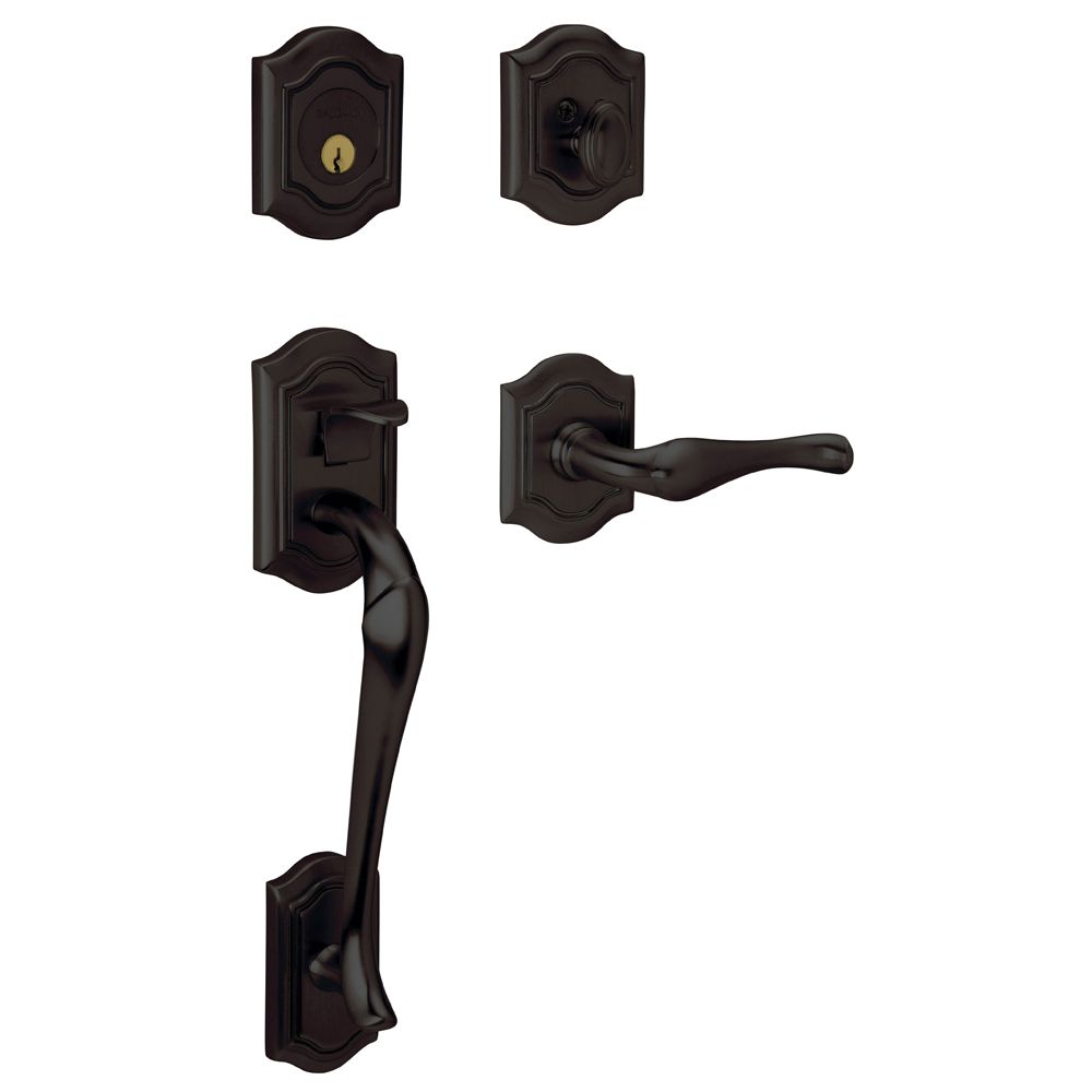 Baldwin 85327102LENT Bethpage Sectional Tubular Left Hand Single Cylinder Handleset Oil Rubbed Bronze Finish