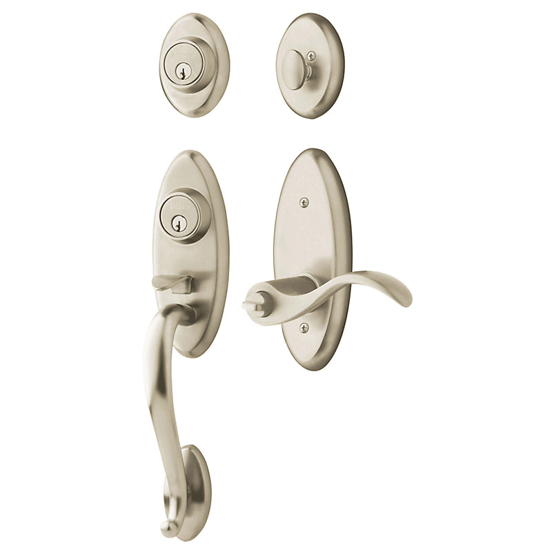 Baldwin 853450562RH Landon Two Point Right Hand Single Cylinder Tubular Handleset Lifetime Satin Nickel Finish