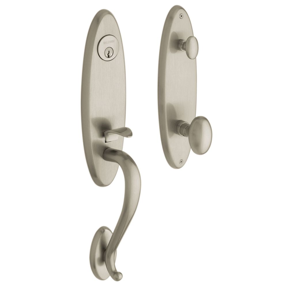 Baldwin 85360056ENTR Blakely Emergency Egress Single Cylinder Tubular Handleset Lifetime Satin Nickel Finish