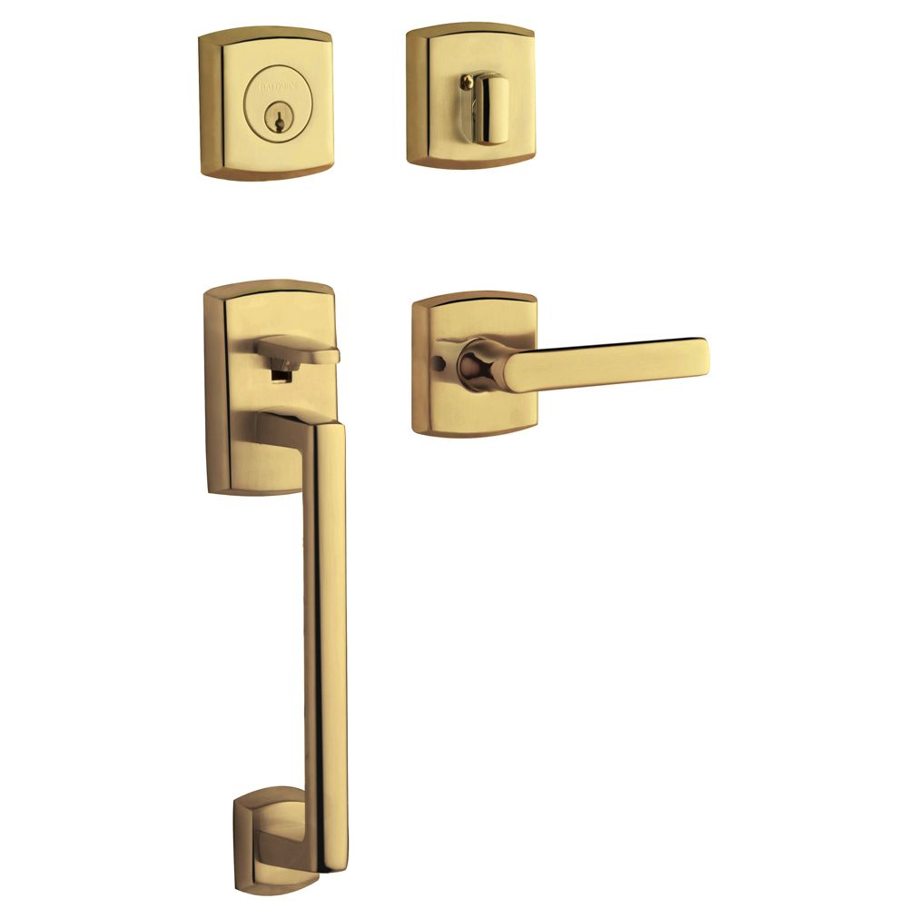 Baldwin 85386003RENT Soho Sectional Right Hand Single Cylinder Tubular Handleset Lifetime Brass Finish