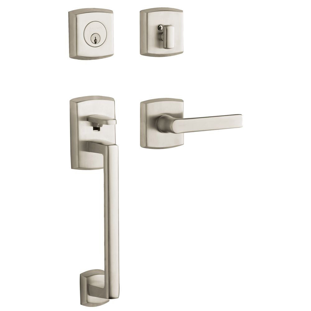 Baldwin 85386056RENT Soho Sectional Right Hand Single Cylinder Tubular Handleset Lifetime Satin Nickel Finish