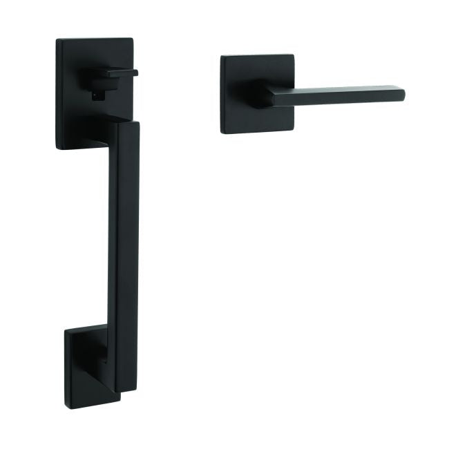 Baldwin 85390190ACLH Minneapolis Sectional Left Hand Handleset Less Deadbolt Satin Black Finish