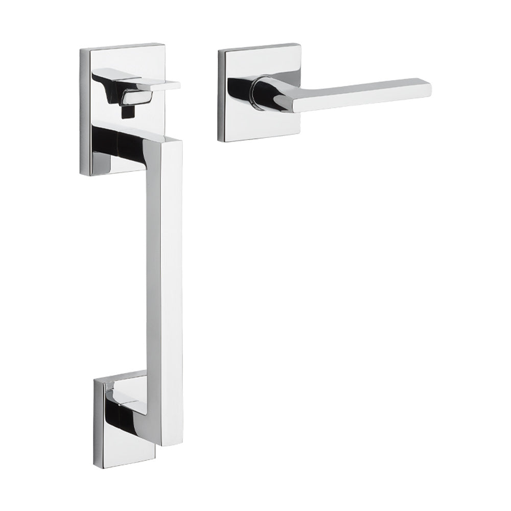 Baldwin 85390260LENT Minneapolis Sectional Left Hand Single Cylinder Entry Tubular Handleset with 5162 Lever Bright Chrome Finish