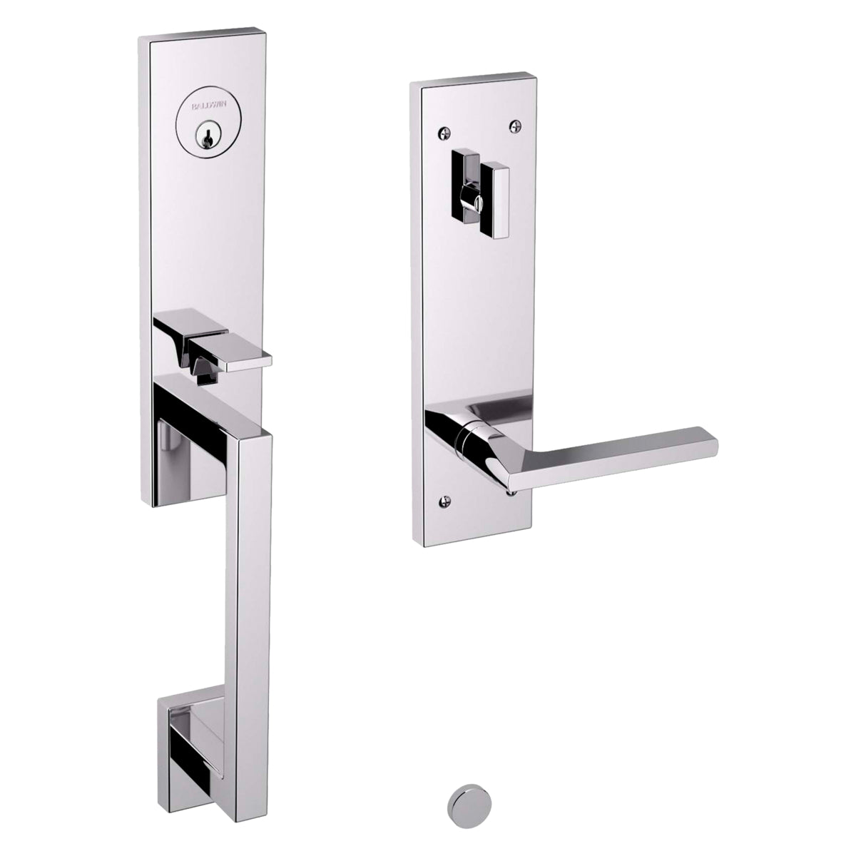 Baldwin 85391260RENT Minneapolis 3/4 Right Hand Single Cylinder Entry Tubular Handleset with 5162 Lever Bright Chrome Finish
