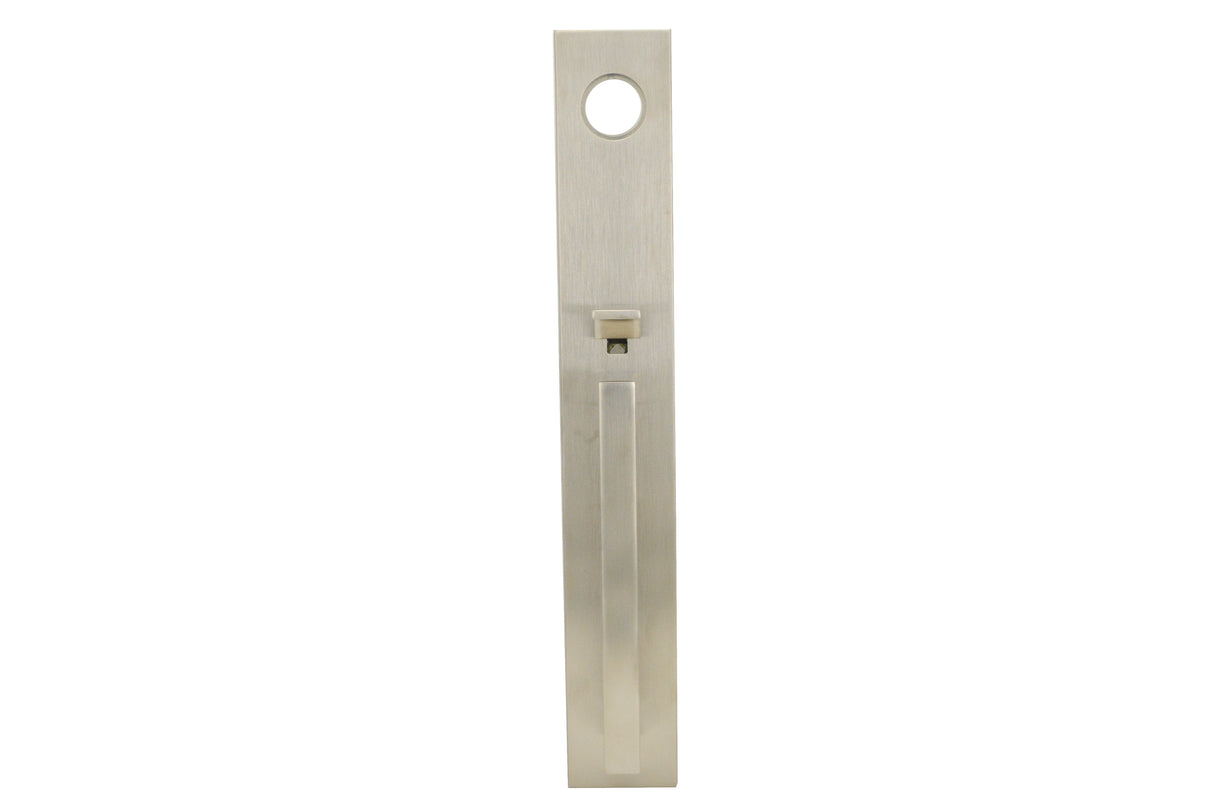 Baldwin 85392056LENT Minneapolis Full Escutcheon Left Hand Single Cylinder Entry Tubular Handleset with 5162 Lever Lifetime Satin Nickel Finish