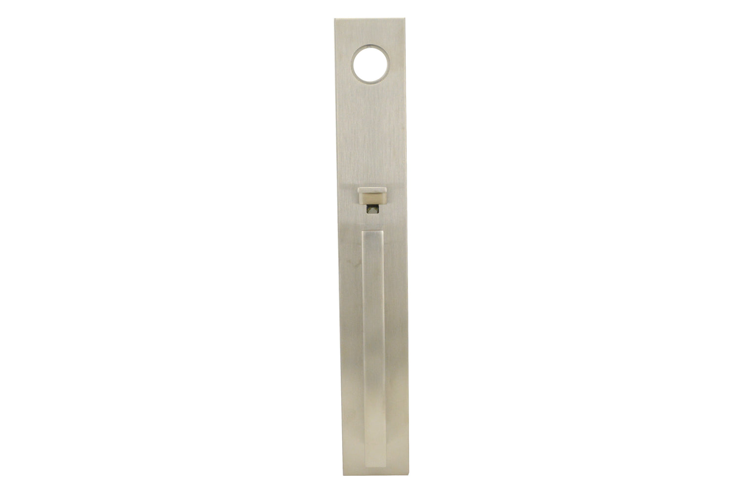Baldwin 85392056LENT Minneapolis Full Escutcheon Left Hand Single Cylinder Entry Tubular Handleset with 5162 Lever Lifetime Satin Nickel Finish