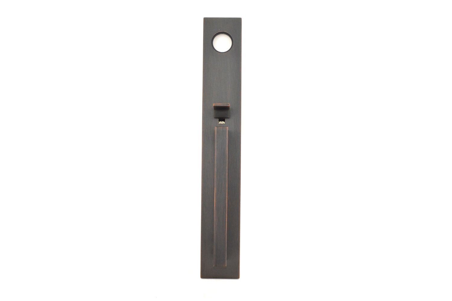 Baldwin 85392112LENT Minneapolis Full Escutcheon Left Hand Single Cylinder Entry Tubular Handleset with 5162 Lever Venetian Bronze Finish