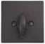 Emtek 8569US19 Square Single Sided Deadbolt with 2-3/8" and 2-3/4" Backset for 1-3/4" Door Flat Black Finish