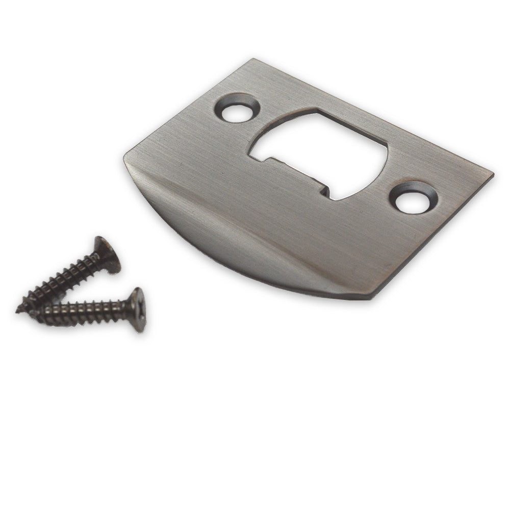 Emtek 86084US15A Square Corner Full Lip Strike for Passage, Privacy or Key-In Sets Pewter Finish