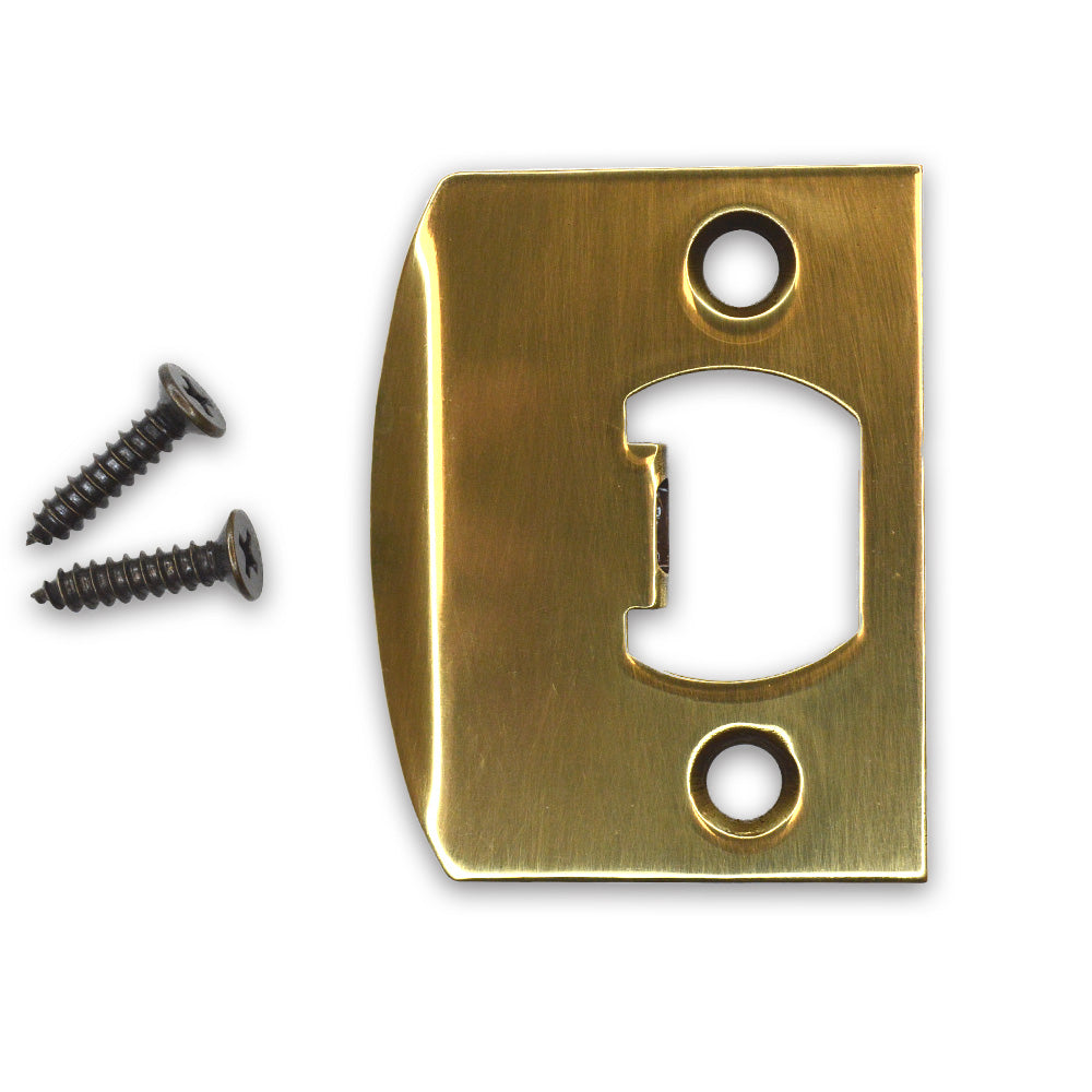 Emtek 86084US7 Square Corner Full Lip Strike for Passage, Privacy or Key-In Sets French Antique Brass Finish