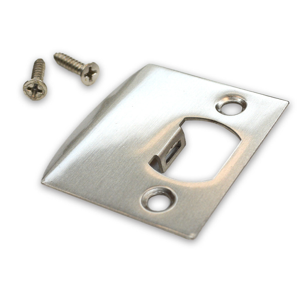 Emtek 86086US15 Square Corner Extended Lip Strike for Passage, Privacy or Key-In Sets Satin Nickel Finish