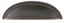 Emtek 86173US10B Cup Cabinet Pull with 4" Center To Center Oil Rubbed Bronze Finish