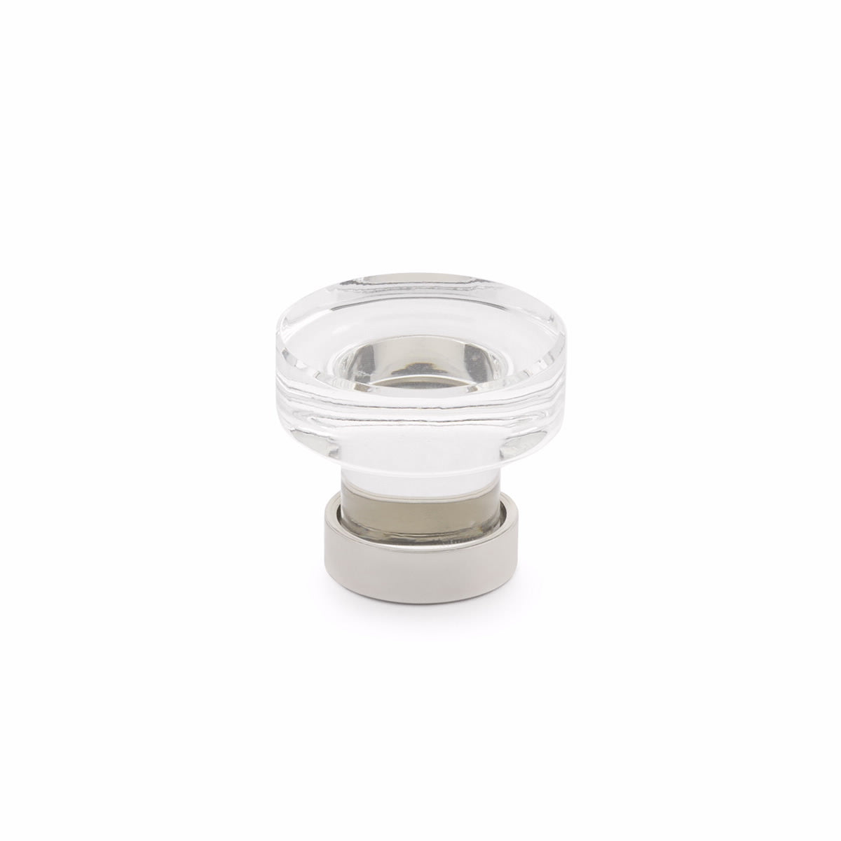 Emtek 86569US14 Grayson 1-1/4" Glass Cabinet Knob Polished Nickel Lifetime Finish