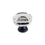 Emtek 86571US19 Lowell 1-3/8" Glass Cabinet Knob Flat Black Finish
