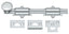Deltana 8SB26 8" Surface Bolt; Heavy Duty; Bright Chrome Finish